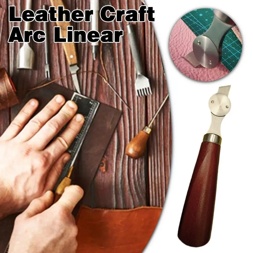 

Leather Craft Arc Linear Cutting Knife Equal Distance Knife Trimming Handmade Stroke Creasing Line Professional Edge Tools I6P3