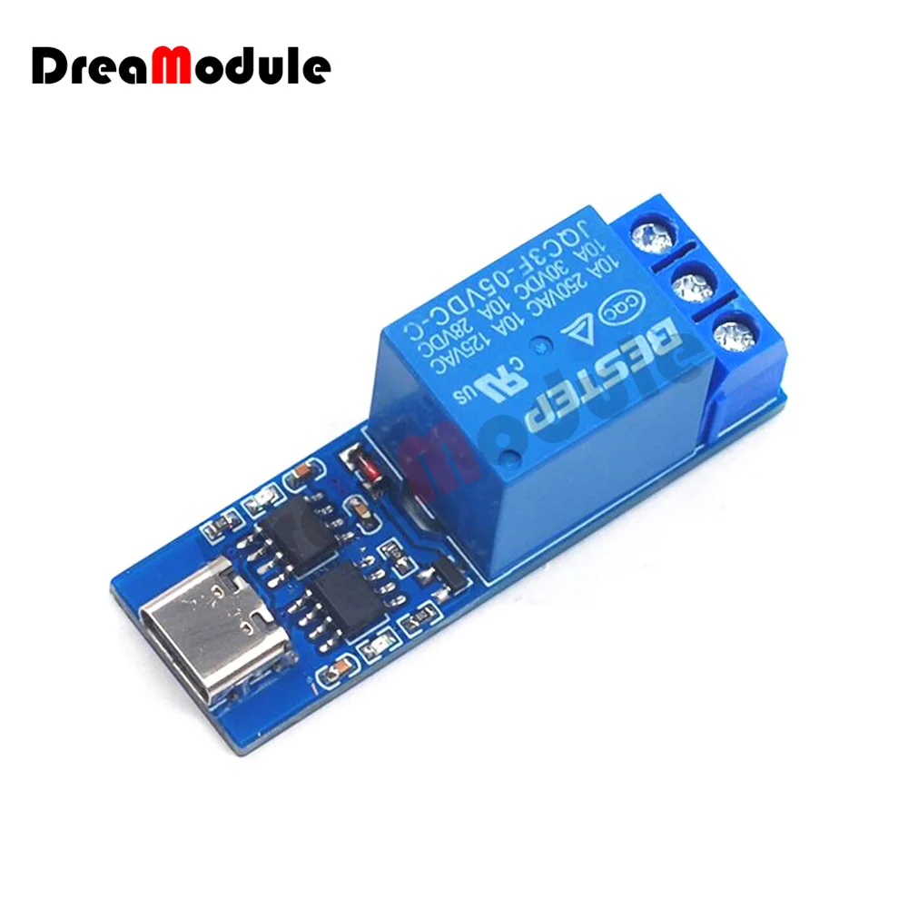 

Type C Interface LCUS-1 type 1 Channel USB Relay Module USB Intelligent Control Switch Electronic Converter Serial Port Relay