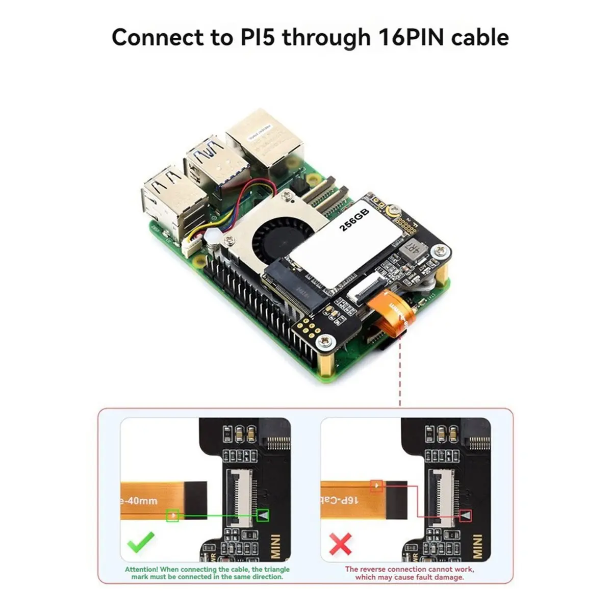 Фото 【A15I】 Адаптерная плата для Raspberry Pi5 PCIe на M.2 MINI №4