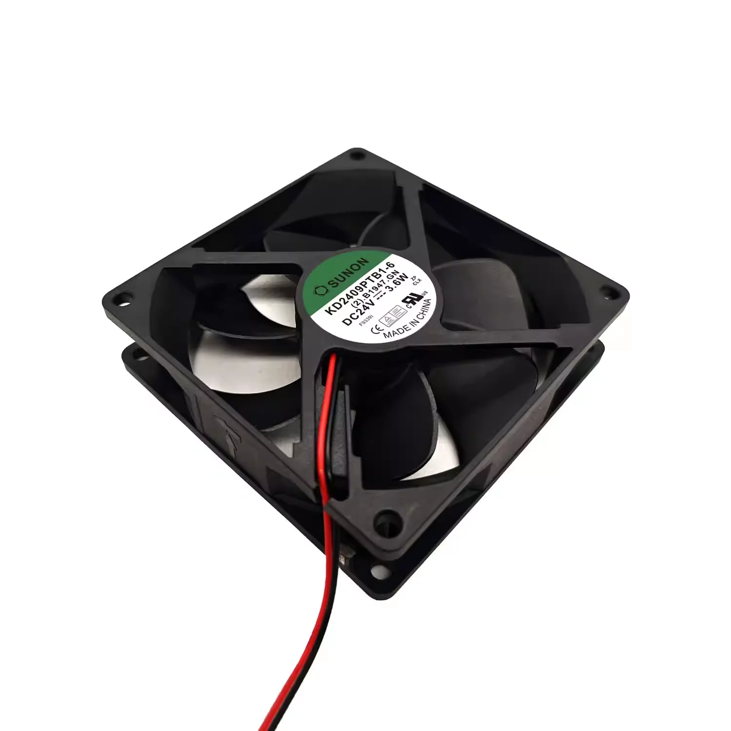 Фото Новый вентилятор охлаждения для преобразователя частоты SUNON 9025 24V 3.6W 9CM с двойным шарикоподшипником KD2409PTB1-6 №4