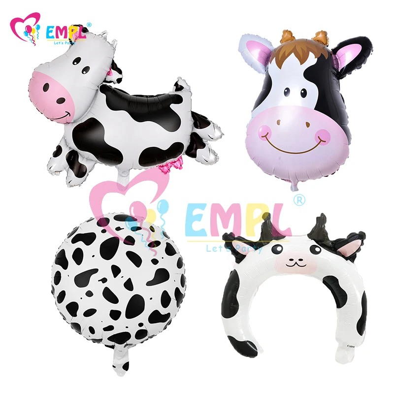 Фольгированные воздушные шары в виде фермы коровы детские игрушки для будущей