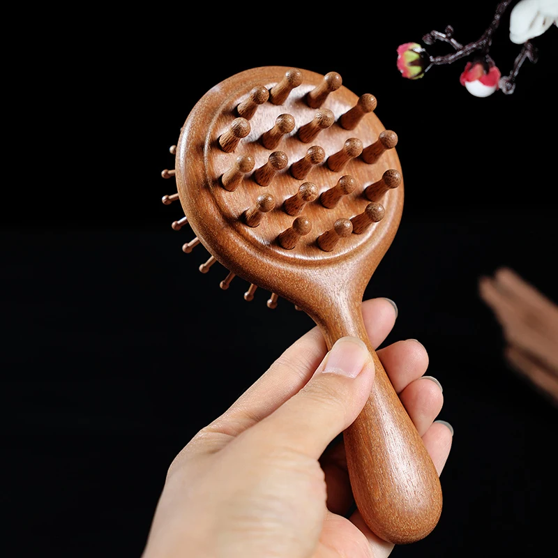 1 шт. двусторонняя меридианная расческа для терапии кожи головы массажная ухода