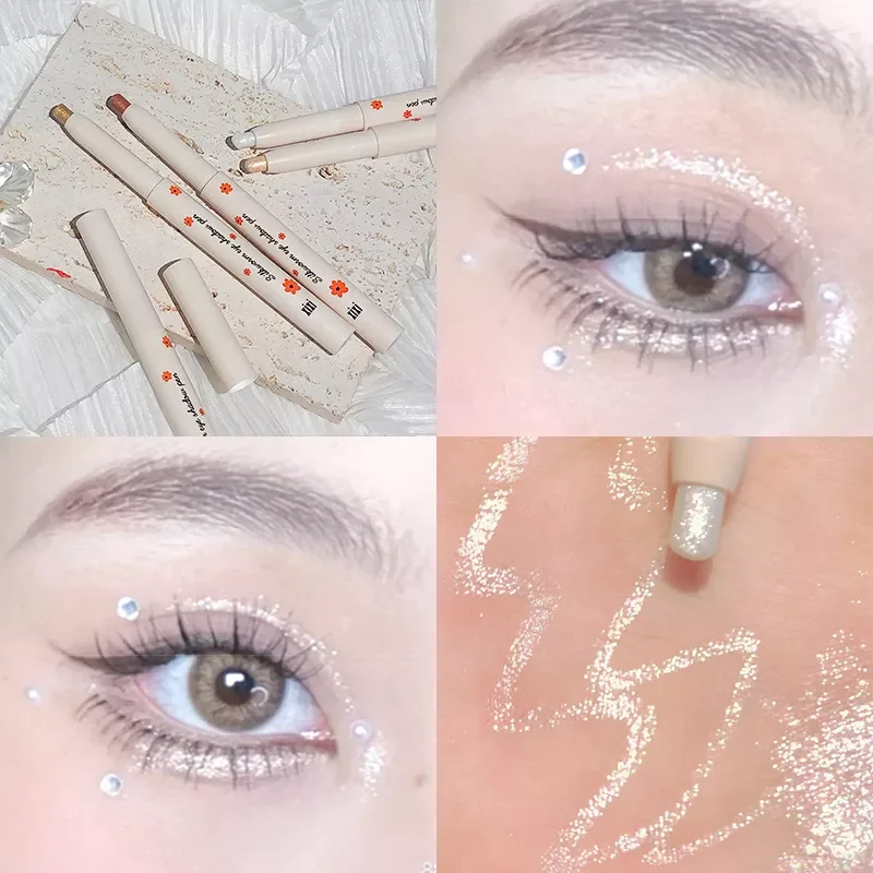

NEW Colors Automatic Rotating Silkworm Pen Diamond Eye Shadow Pen Waterproof Highlighter Pencil Makeup Lasting Pigment Cosmetic
