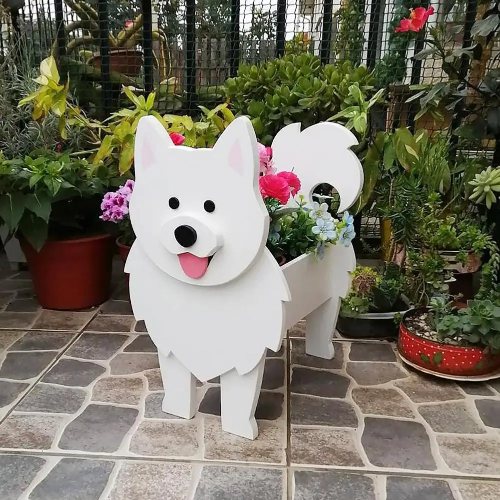 

Multi-Color Animal Shaped Succulent Planter Eye-catching Pots Flower Pot PVC Pet Dog Potted Garden Yard Decoration Furnishings