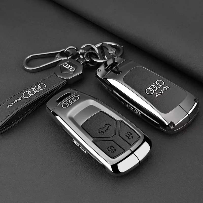 

Для Audi A4 B9 A5 A6L A6 S4 S5 S7 8W Q7 4m Q5 Tt Tts Rs Чехол для автомобильного смарт-ключа из цинкового сплава, защитный чехол-держатель