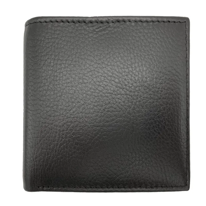 

Men's Genuine Milled Leather Bifold Wallet with Wing Black, RFID Protected, Men Ages 16 to 99
