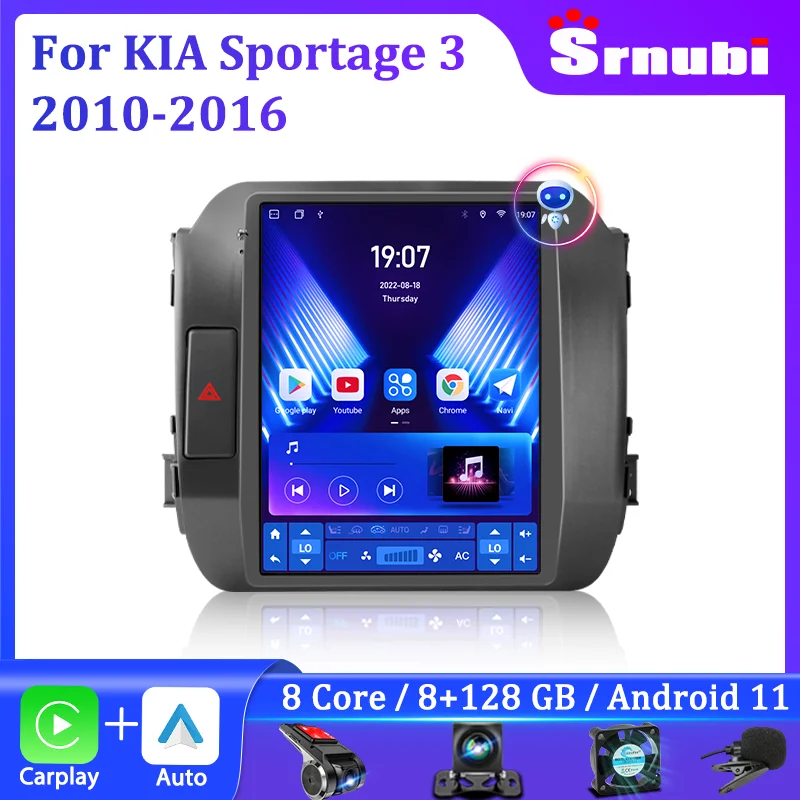 

Радиоприемник Srnubi 2Din/Android для автомобиля Киа спортэдж 3 SL, 2010-2016, мультимедиа, видеонавигация, стереодинамики