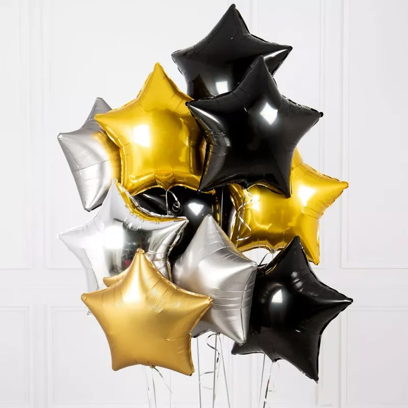 

5pcs 18inch Star Heart Inflatable Helium Balloon Birthday Party Decorations Kids Foil Balloons Wedding Christmas Supplies Gifts