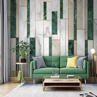 custom mural wallpaper modern abstract green geometric marble photo wall murals living room tv sofa background wall painting
