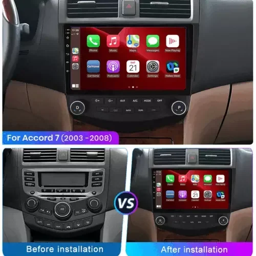 10 &quot4 + 64 ГБ автомобильный стерео радио головное устройство для Honda Accord 2003-2007 Apple