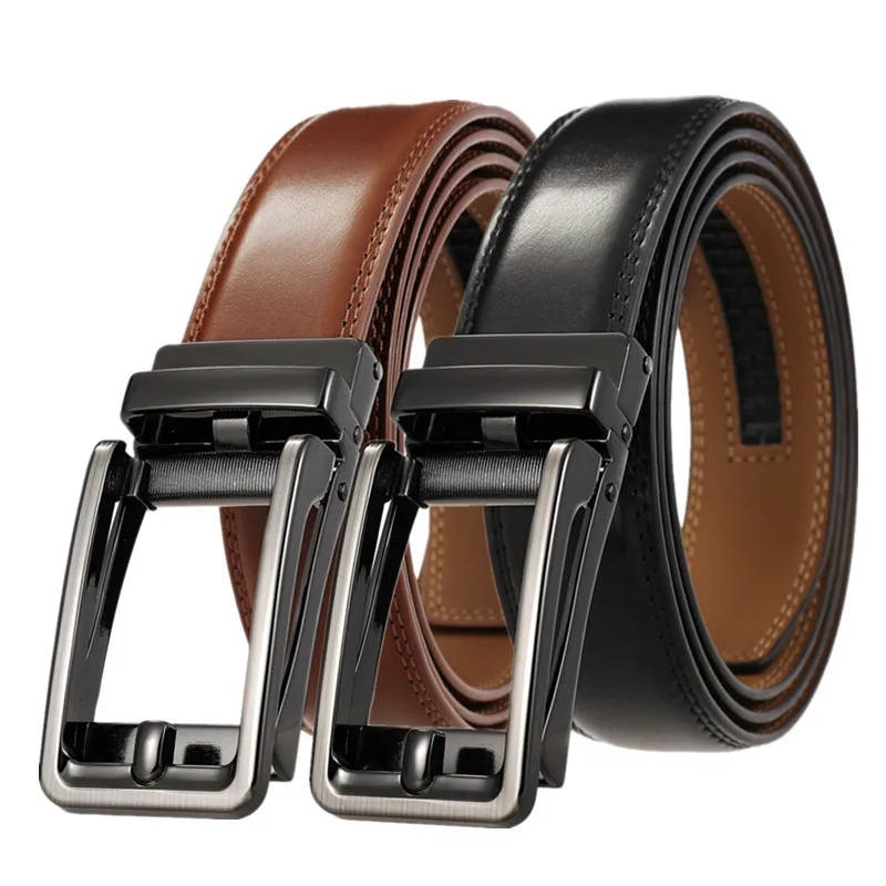 New Men Top Quality Genuine Luxury Leather Belts Men,Strap Male Metal Automatic Buckle Men's Belts 3.5cm  Belts for Men
