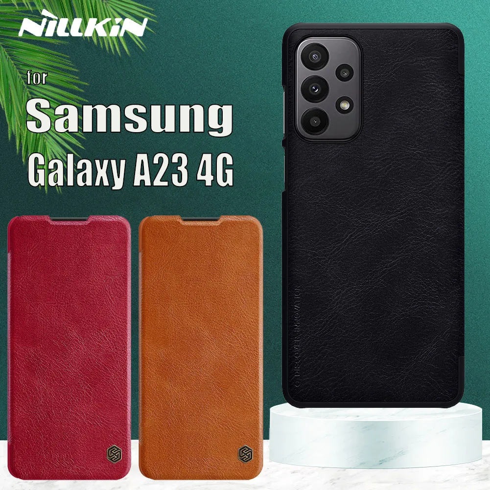 

Чехол для Samsung Galaxy A23 4G, чехол Nillkin из мягкой искусственной кожи, деловой противоударный кошелек с отделением для карт, откидной Чехол для Samsung...