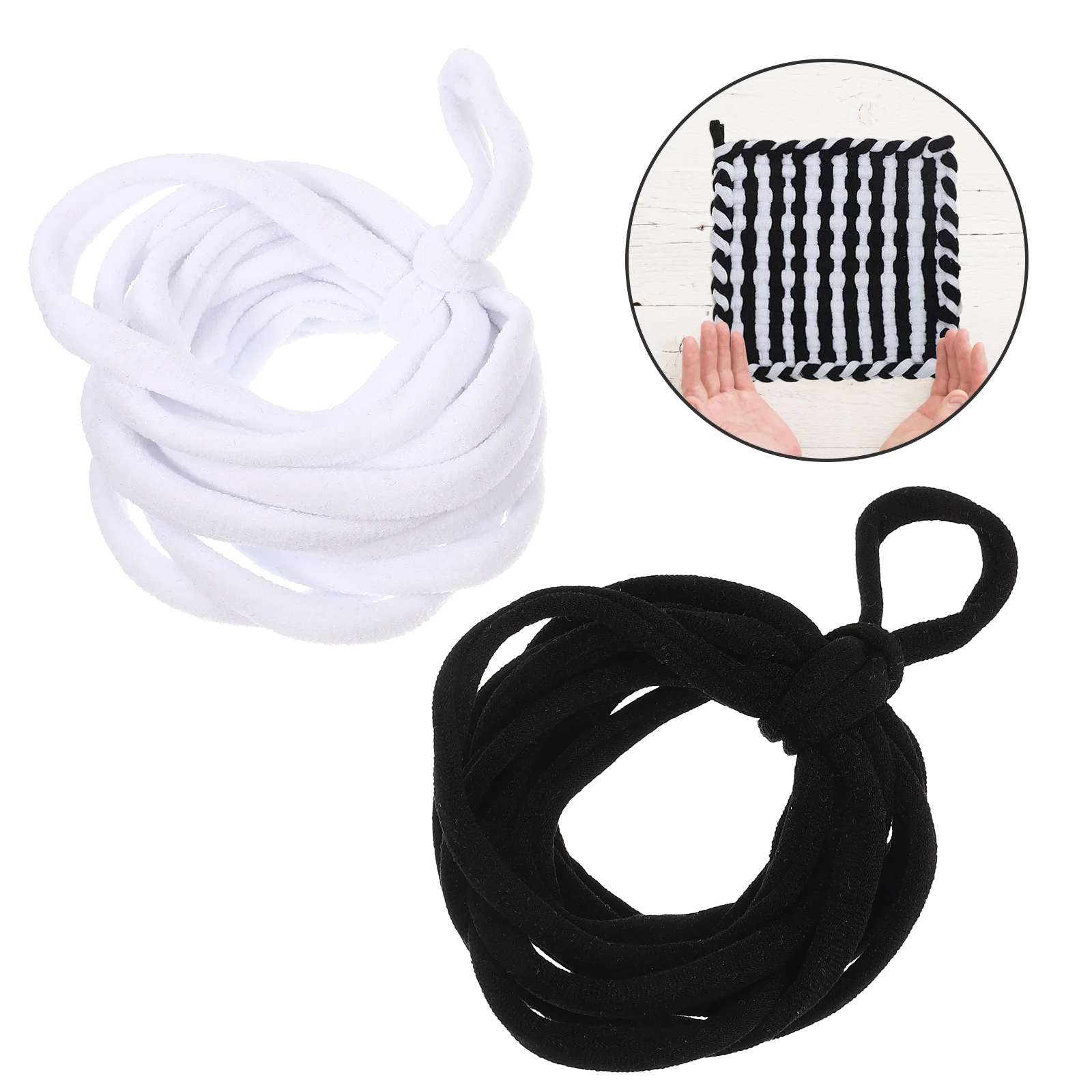 

192 Pcs Elastic Braided Rope Kids Loom Kit Weaving Crafts Supplies Coaster Refill Acrylic Potholder Refills Child &