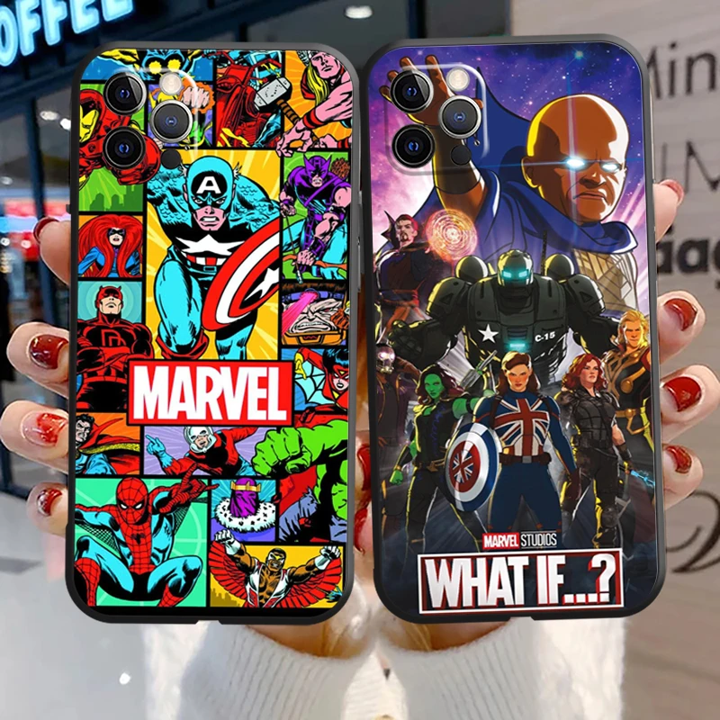 

Marvel Anime America Phone Cases For iPhone 11 12 Pro MAX 6S 7 8 Plus XS MAX 12 13 Mini X XR SE 2020 Cases Coque Funda Soft TPU