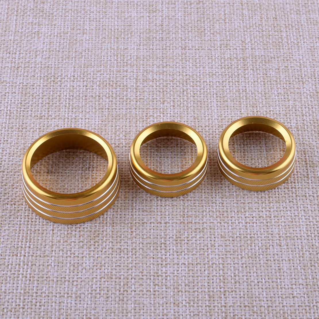 

3 шт. центральная консоль A/C, ручка радиопереключателя, отделочное кольцо, чехол, подходит для Dodge Ram 1500 2013 2014 2015 2016 2017, золотой алюминиевый спл...