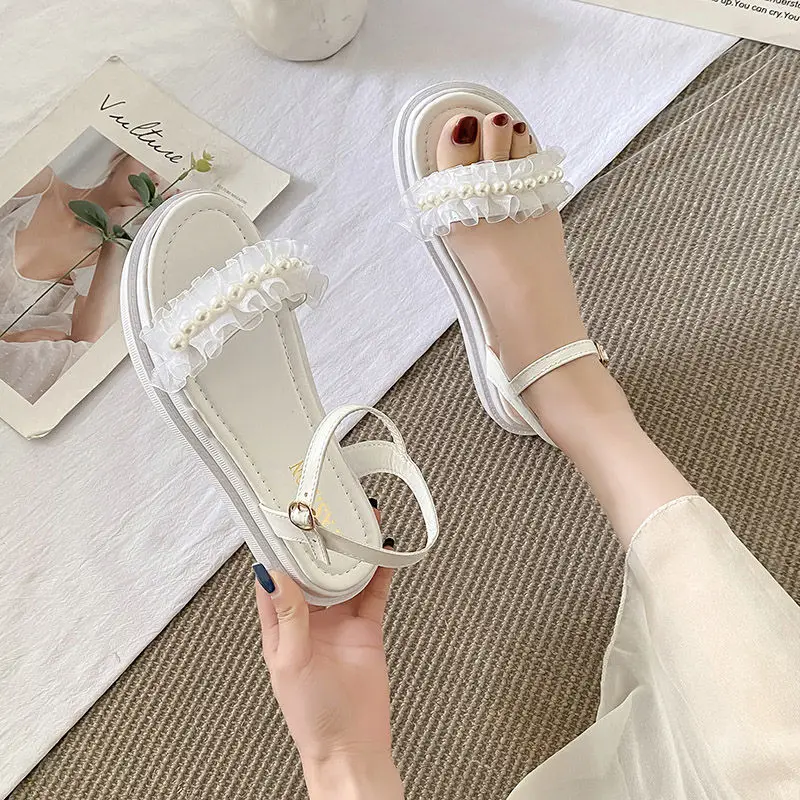 Little Fresh Sandals Women's 2023 New Summer Flat Bottom Women's Shoes