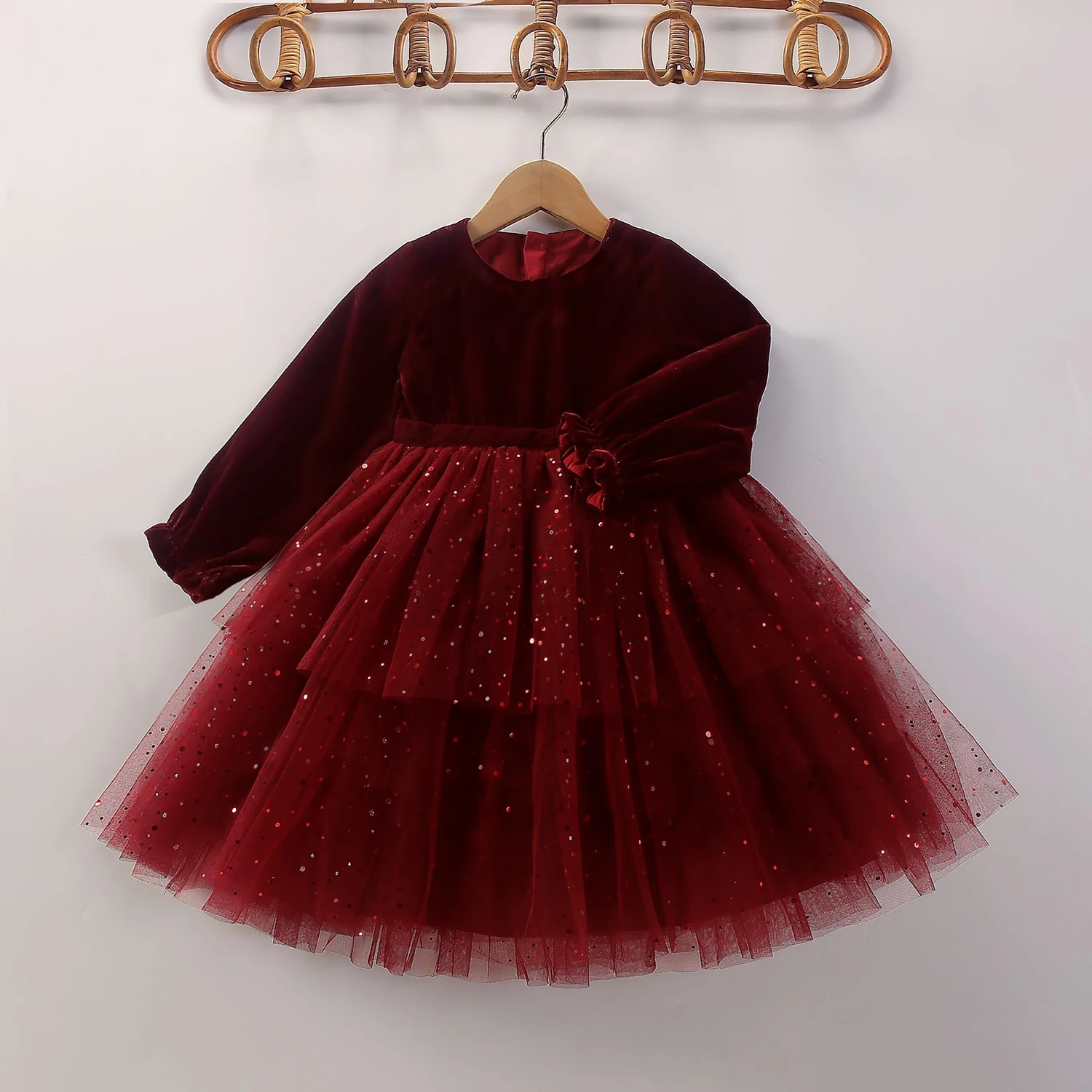Красное Рождественское Платье Принцессы Для Девочек