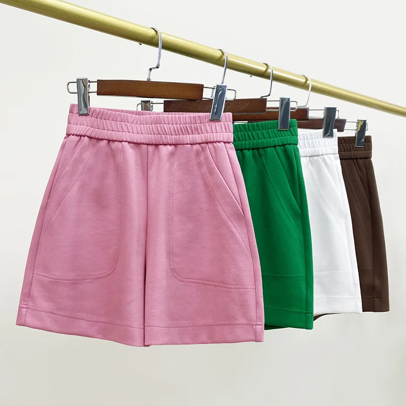 

Golf Shorts Female Summer New Outdoor Fashion Pink Elastic Waist Plus Size A Wide-leg Shorts Tide