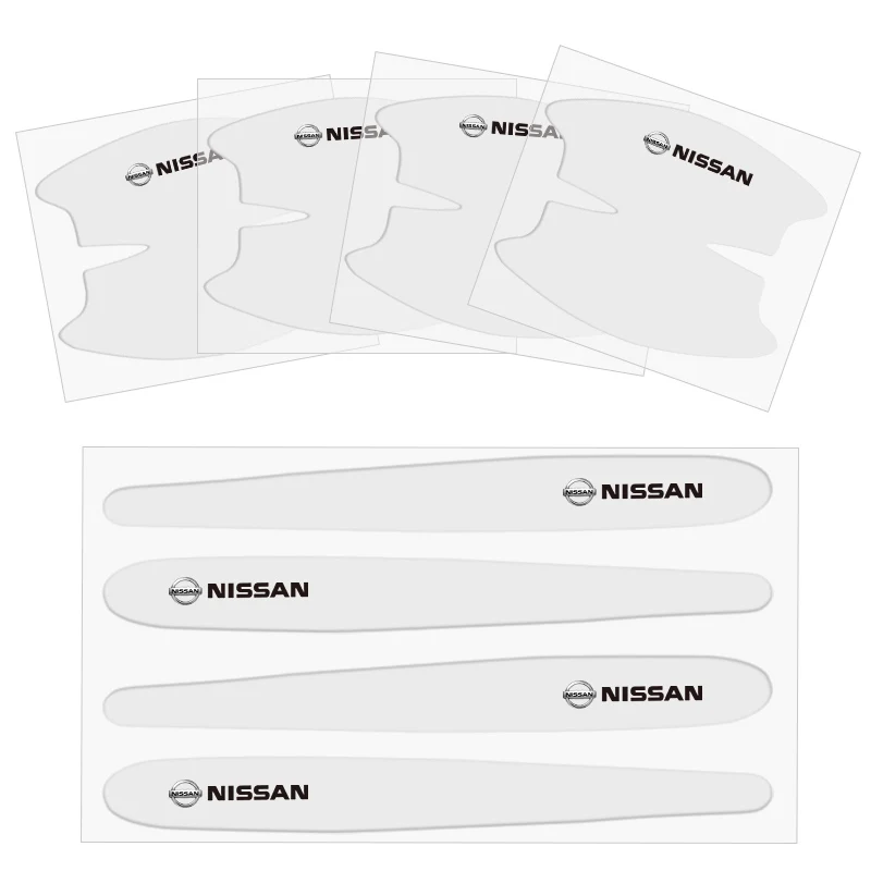 

8 шт., наклейки на дверные ручки автомобиля, прозрачная защитная пленка для Nissan Qashqai Juke Pulsar Sentra Altima Patrol Micra Rogue Almera