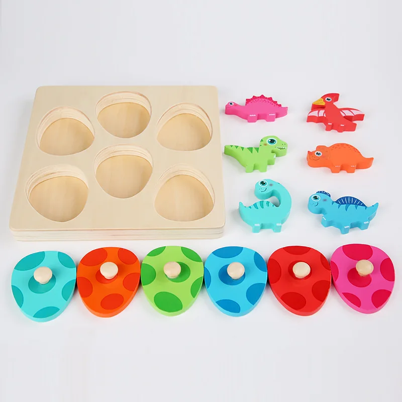 

Многослойный деревянный пазл-динозавр, детский 3D-пазл для раннего обучения, игра в подарок