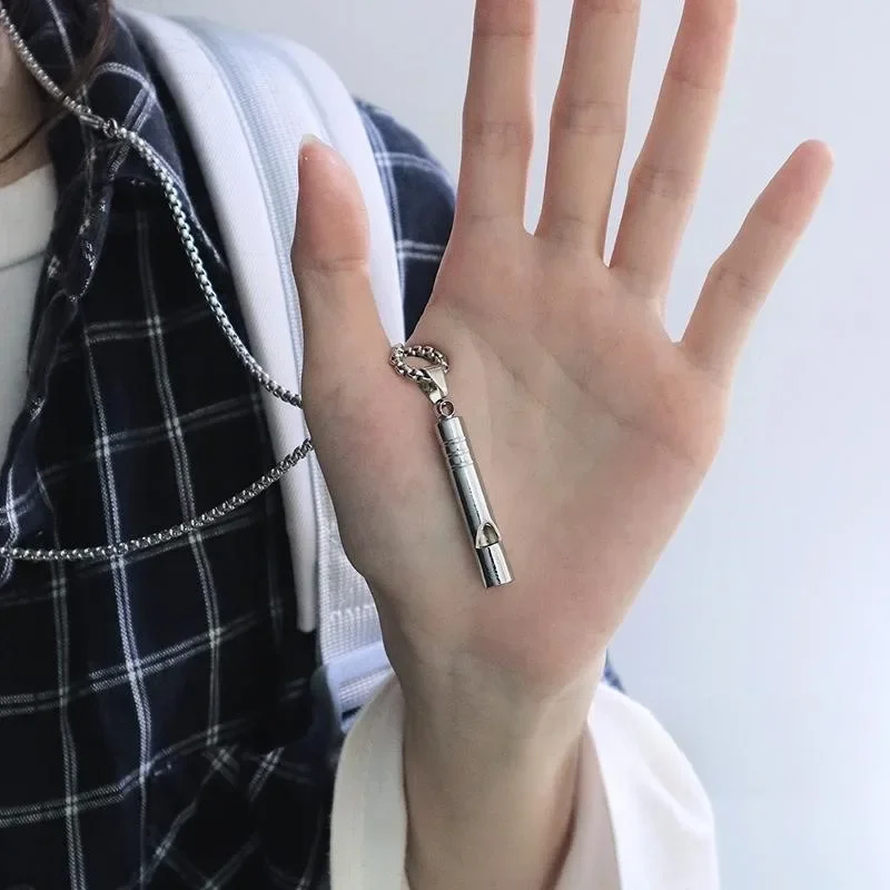 w tytanowym gwizdek awaryjny głośny przenośny brelok do kluczy naszyjnik przetrwania sytuacjach awaryjnych piesze wycieczki na świeżym powietrzu