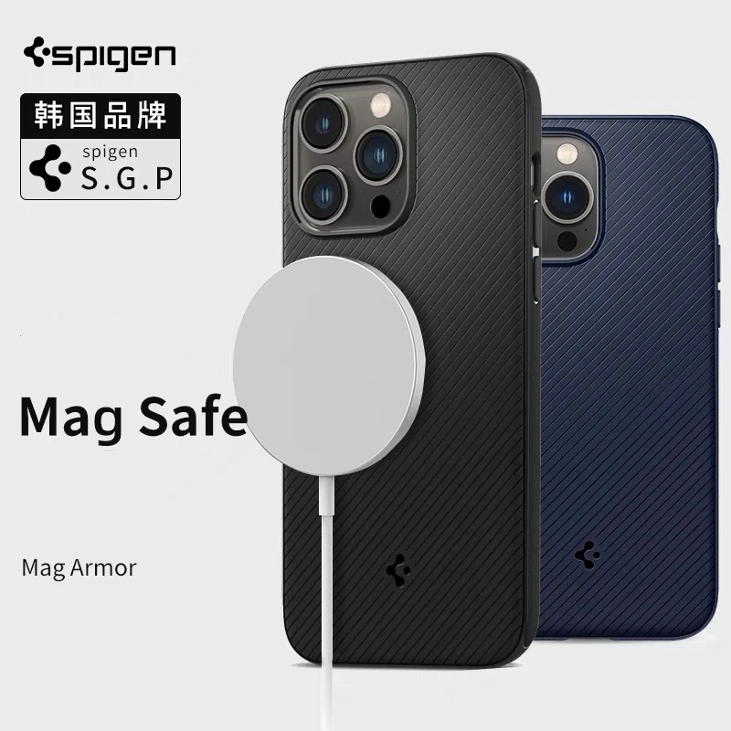 

Spigen Mag Armor ( MagFit) For Apple Phone Case For iPhone 12 13 14 Pro Max Magnetic Protective Case For iPhone 15 Pro Max Case