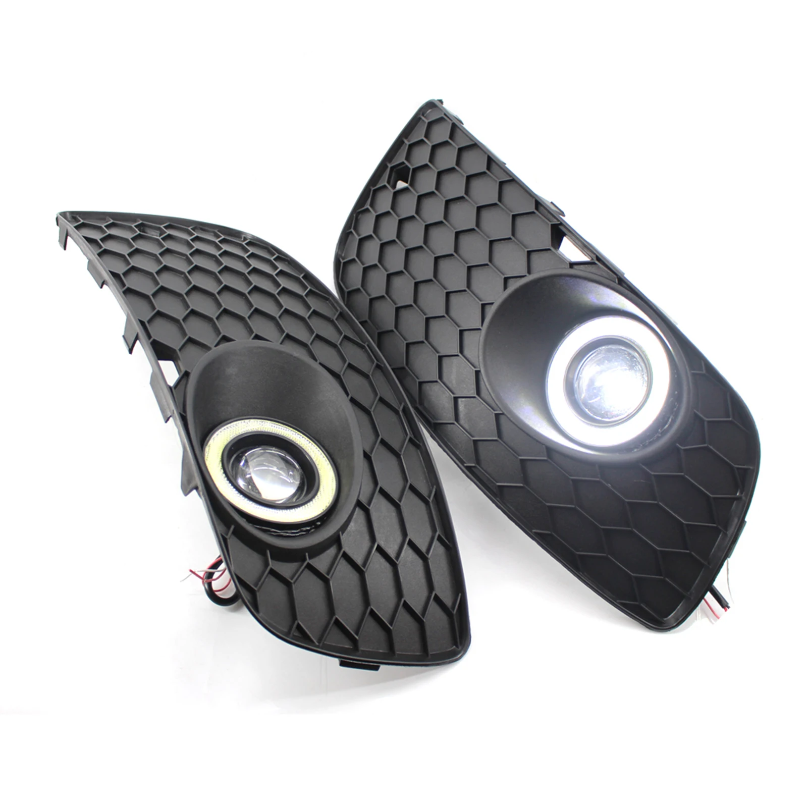 Передняя противотуманная светодиодная лампа ангела бампер решетка крышка