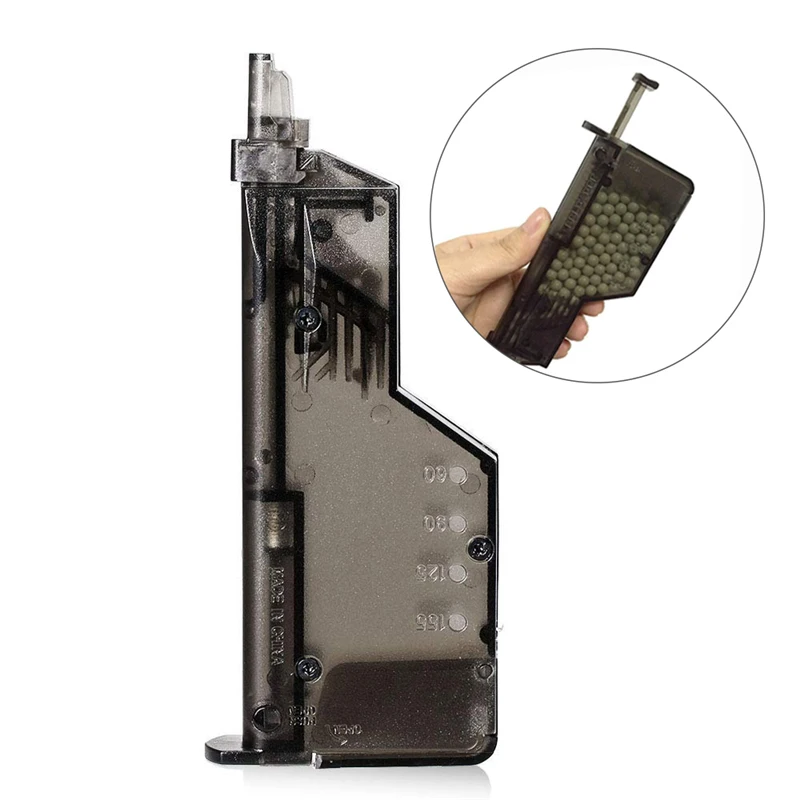 Airsoft Plastica Bb Velocità Loader 155 Turni Giochi Di Guerra Combattimento Tattico Militare Bb Loader Paintball Caccia Accessori Nero