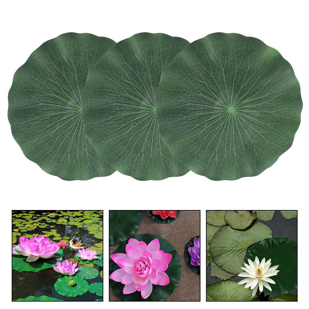 

Lotus Leaves Floating Lily Pond Pads Artificial Water Aquarium Leaf Foam Plants Fake Decor Ornament Foliage Fish Decoration