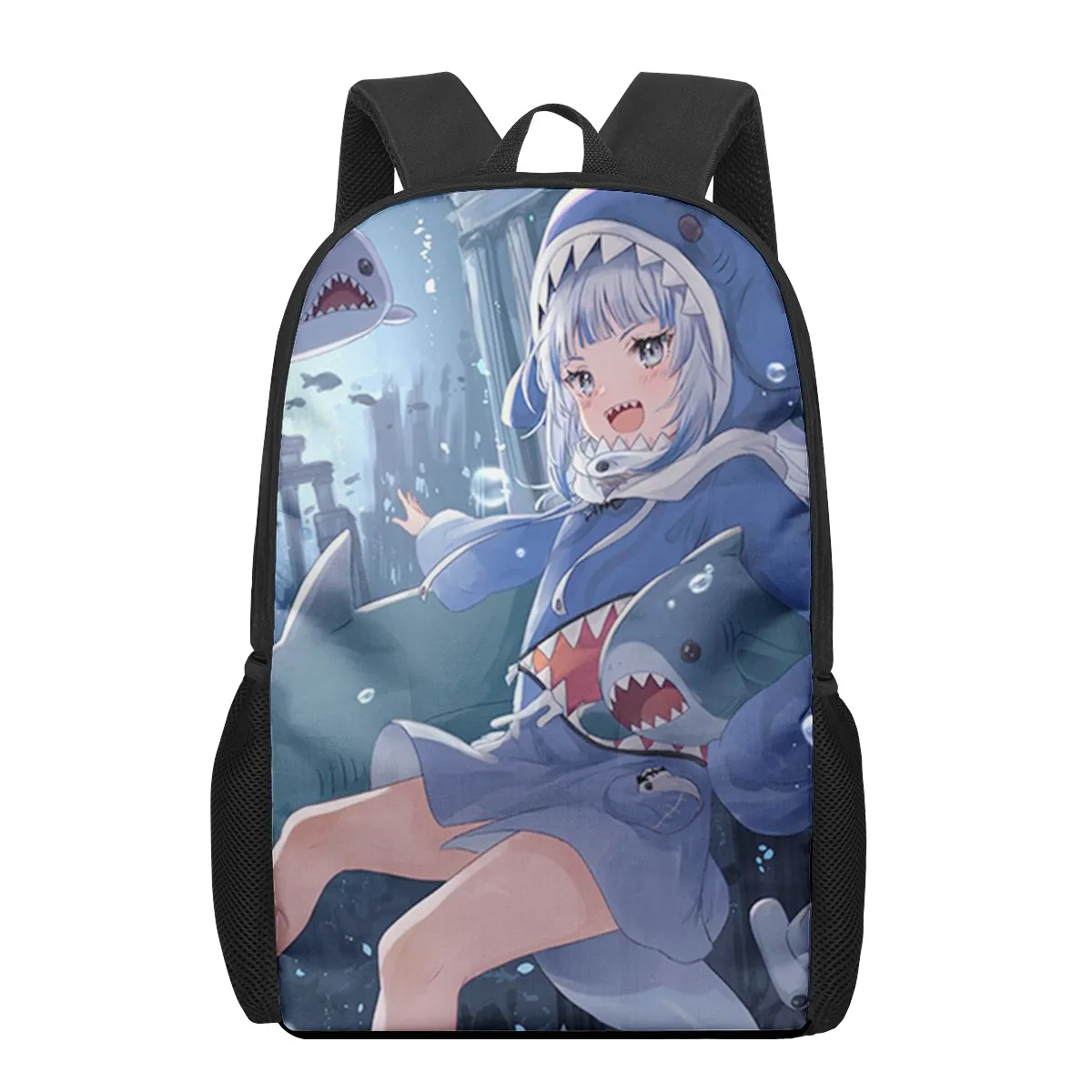 Gawr Gura hololive girl 3D Print School Bags for Boys Girls Primary Students Backpacks Kids Book Bag Satchel Back Pack