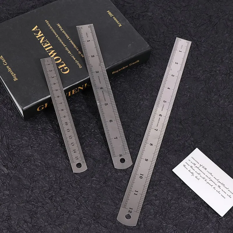 

Hot Sale 3Pcs Stainless Steel Ruler For Engineering School Office 15cm/20cm/30cm School Supplies