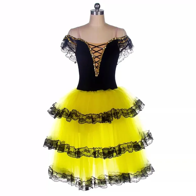 Романтичная балетная юбка-пачка для девочек и женщин Красное Длинное испанское