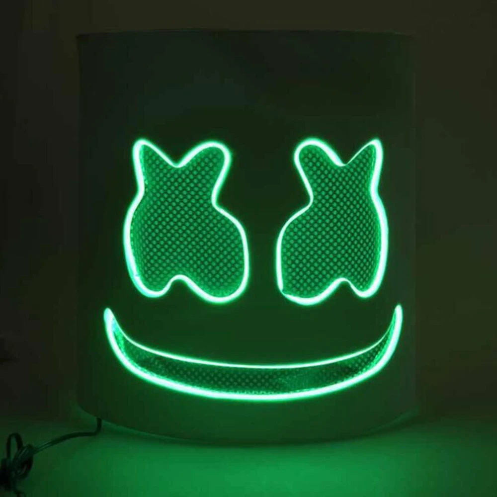 

LED Luminous Masks Halloween Party Cosplay Helmet Mask Prop Party Latex Masks LED Bar Luminous Mask Supplies Ornament Decoration