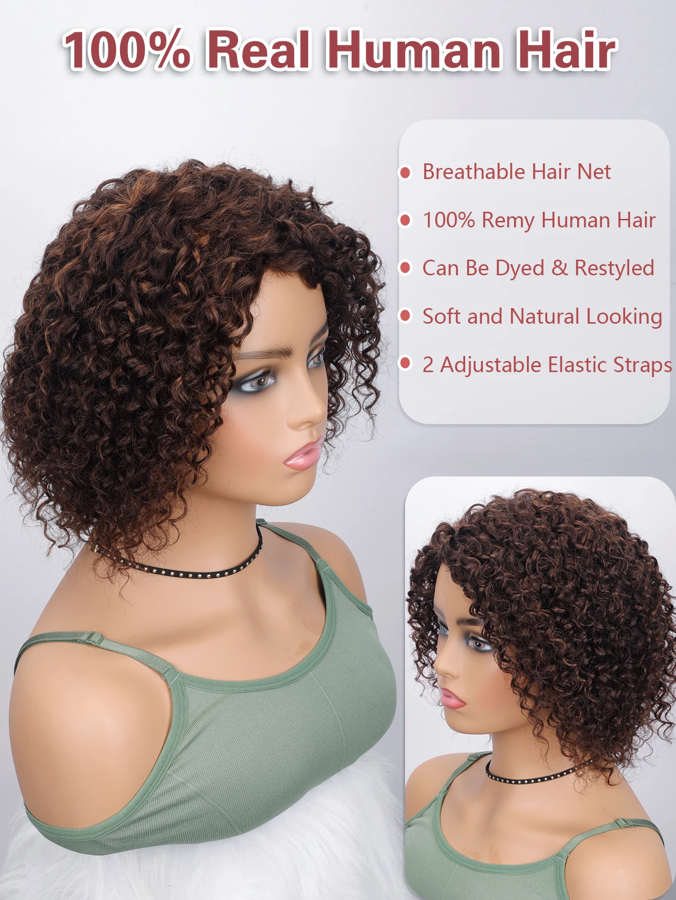 TNICE Натуральный Черный Вьющийся Афро Парик Короткие Вафляные Машинные Парики Из