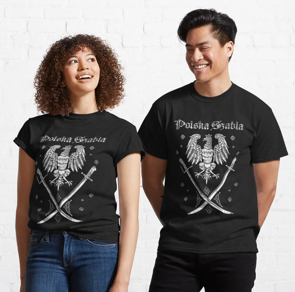 

Polish Sabre (Polska Szabla) Eagle Badge T-Shirt New 100% Cotton Short Sleeve O-Neck Summer Casual Mens T-shirt