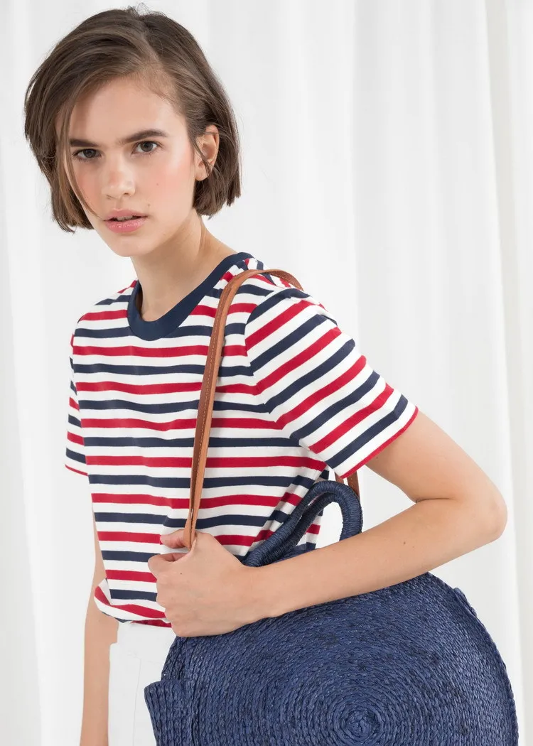 

Pirate Hippie Color Striped T-Shirts Woman Summer Short Sleeve O Neck Cotton Tee Shirts Femme Casual Vintage Tshirts Tops 2022