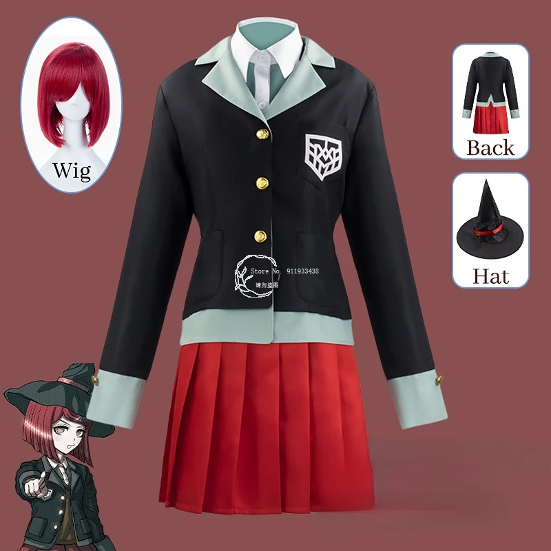 

Danganronpa yumeno himiko Cosplay Costume Uniform Wig Anime Halloween Costumes for Women Clothes