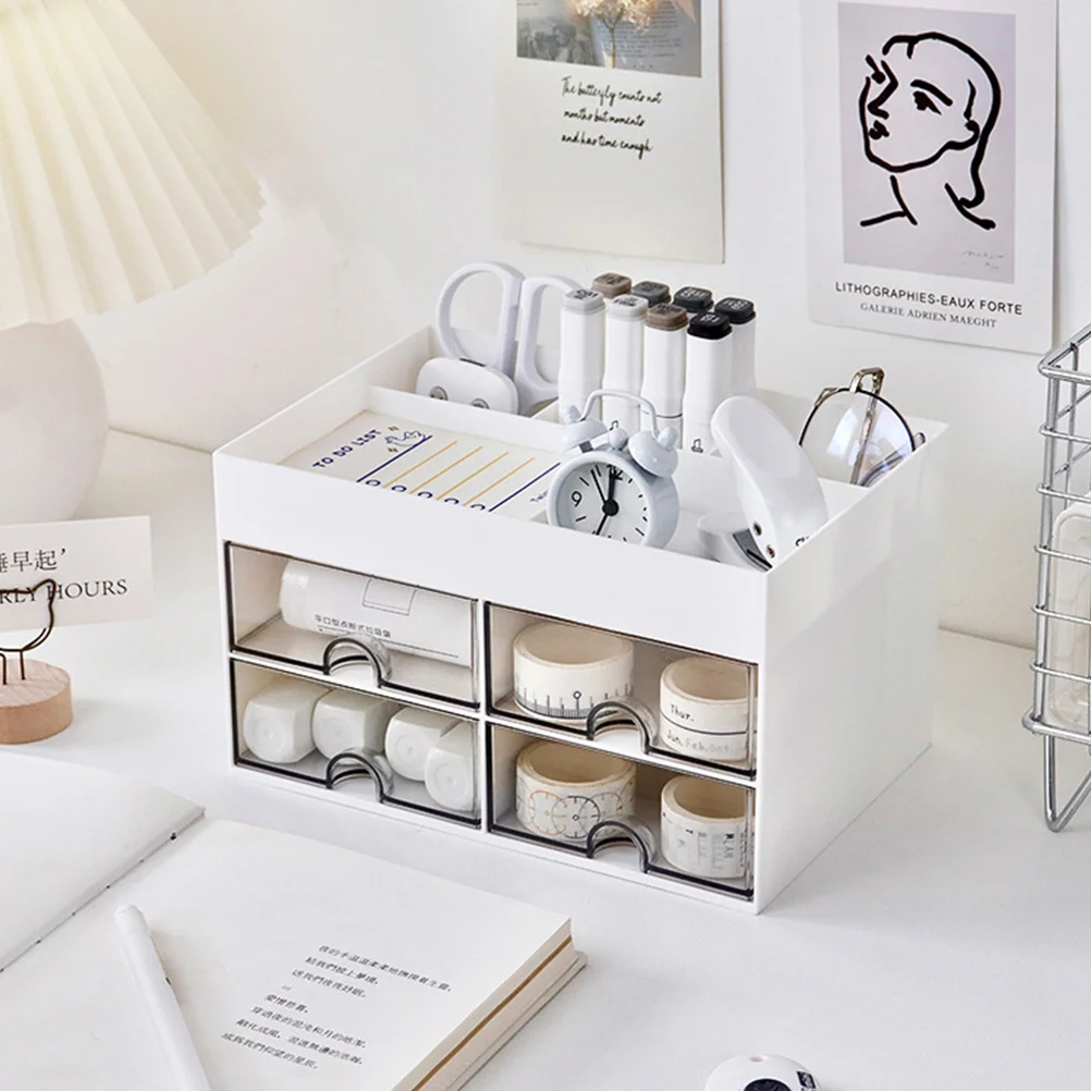 

Household Desk Organizer Drawer Design Storage Holder Makeup Storage Box Desk Stationery Organizer