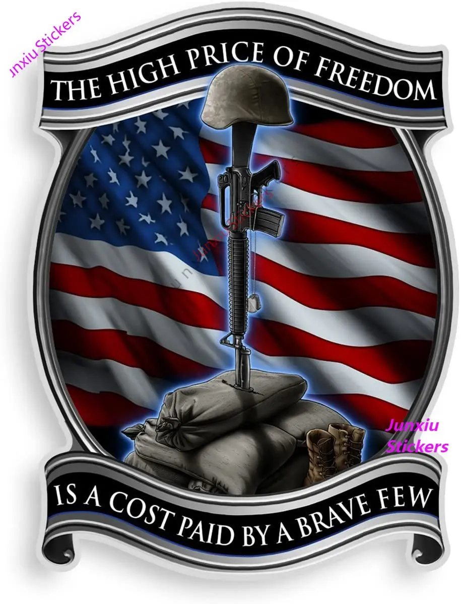

Military Decals The High Price of Freedom Is a Cost Paid By a Brave Few Sticker Military Veterans VInyl Stickers Decor KK10cm