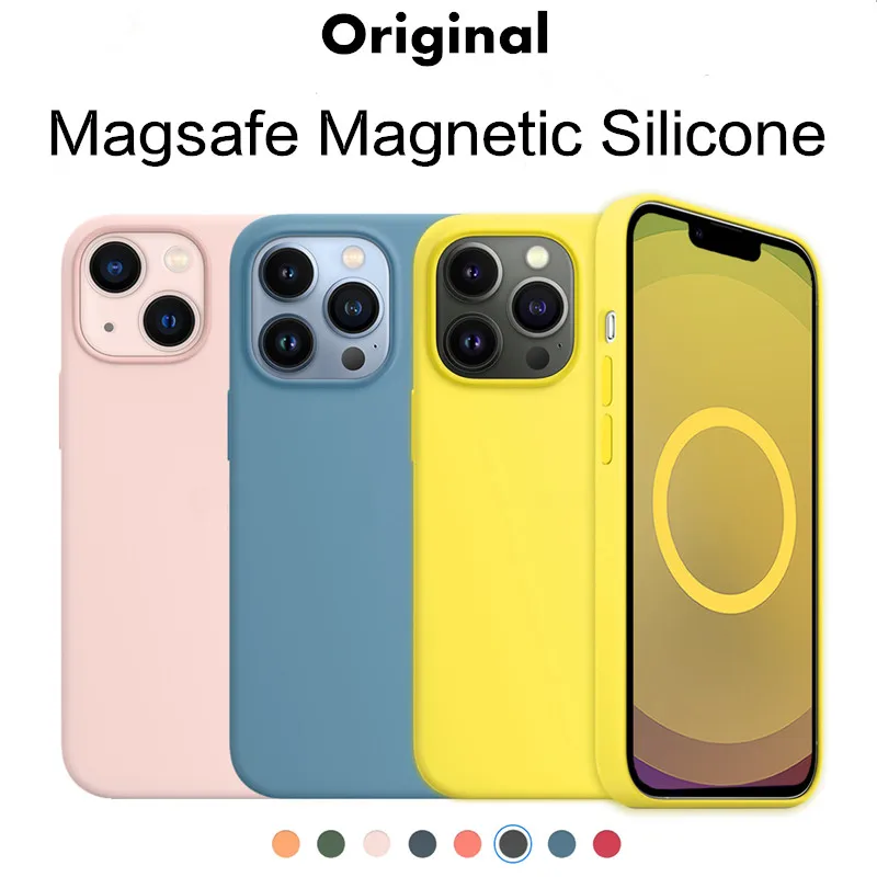 

Liquid Silicone For Magsafe Magnetic Animation Case For iPhone 13 Pro Max 12 Pro Mini Wireless Charging Original Cover Fundas