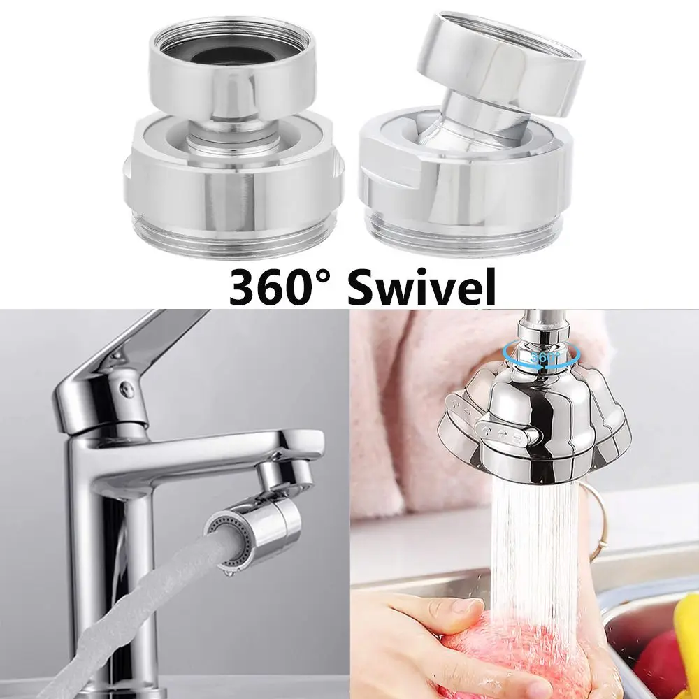 

Bathroom Connect Garden Hose Faucet Adapter Swivel Aerator Adapter 360 Degree Adjustable Tap Aerator Connector