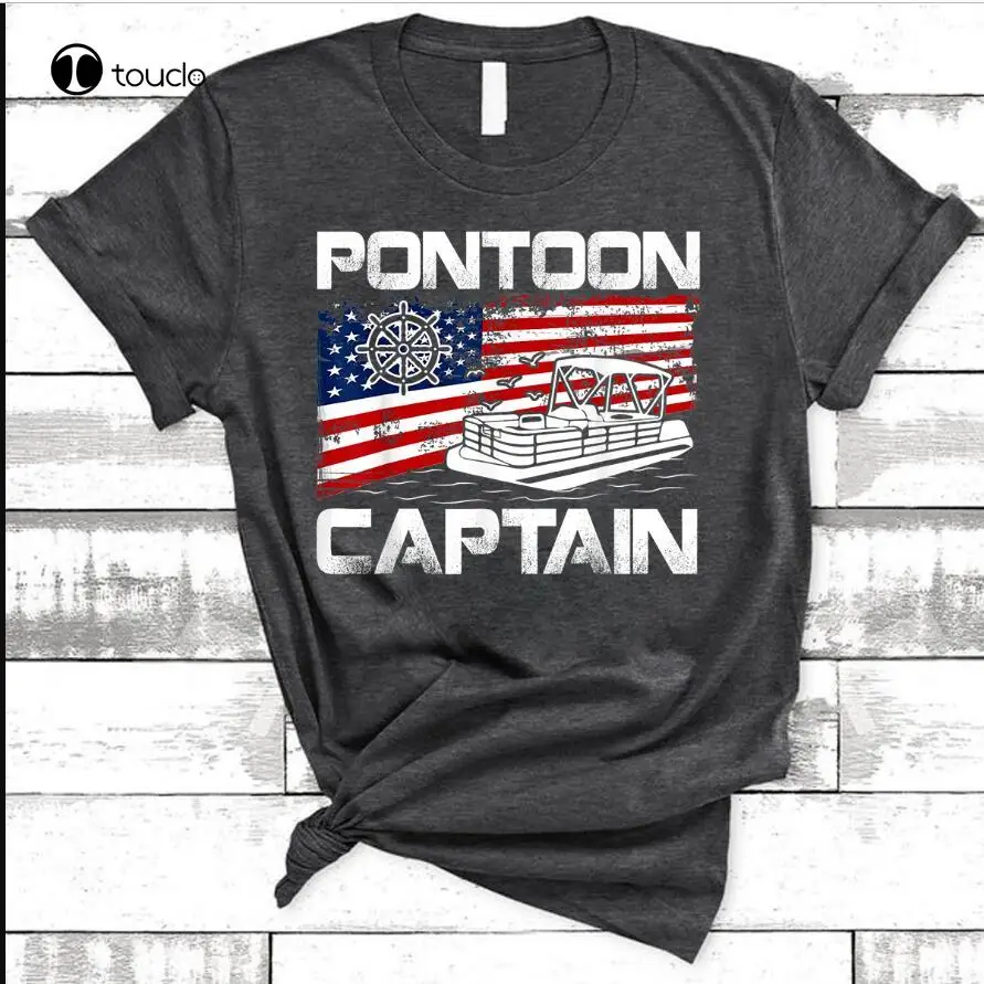 

Новинка, Понтонный капитан, американский флаг, лодка, озеро, лодка, Подарочная футболка с пивом для мужчин, футболка, хлопковая футболка, унисекс, модная забавная Новинка