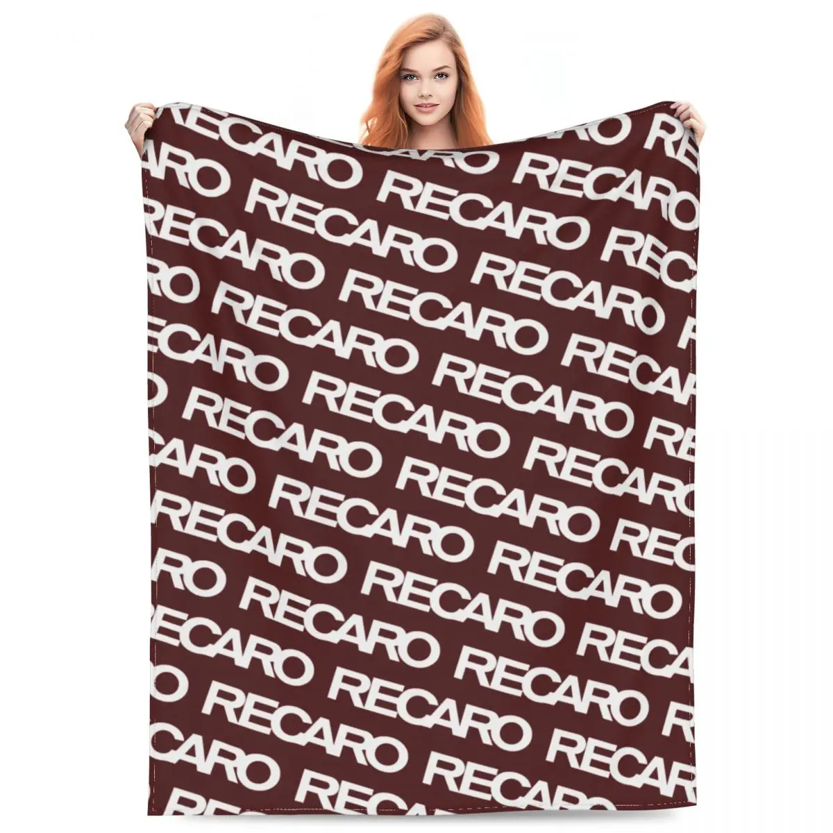 

Одеяло Recaro с логотипом «гусиная лапка», Фланелевое покрывало для дивана, удобное легкое тонкое одеяло для путешествий, ковер