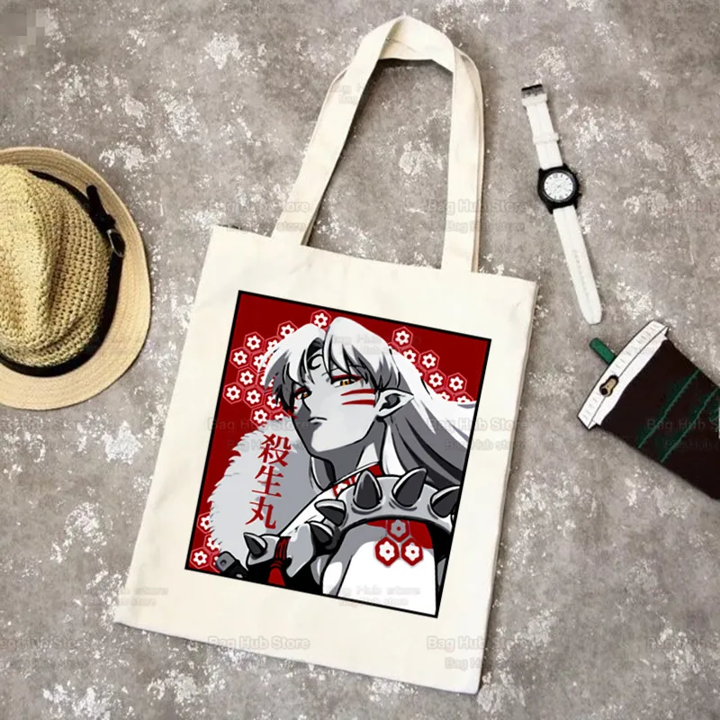 

Inuyasha Sesshoumaru Higurashi Kagome Shopping Bag Grocery Shopper Shopping Jute Bag Cotton Bag Jute Reciclaje