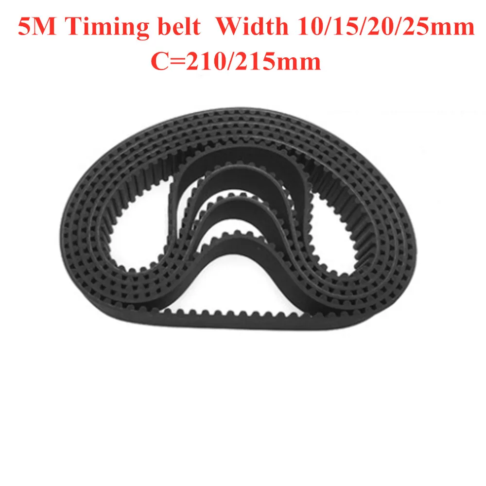 

HTD 5M Timing belt C=210/215mm Belt width 10mm/15mm/20mm/25mm Teeth 42 43 HTD5M synchronous Belts 210-5M 215-5M Pitch:5mm