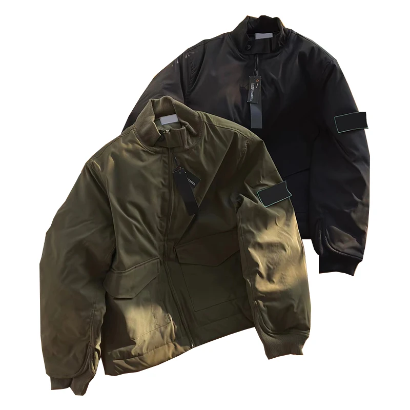 

Мужская Флисовая куртка на молнии, с длинным рукавом и воротником-стойкой