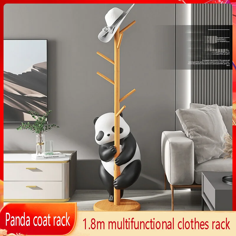 

Panda Clothes Rack Cartoon Animal Figurines Living Room Clothes Hanger Coat Rack Decor Accesories For Home Sculpture Modern Art