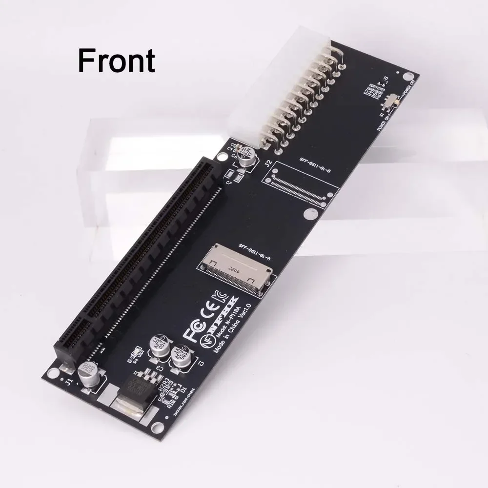 Oculink 8x SFF-8611 SFF-8612 Адаптер 8i к PCI Express 4.0 X16 Gen4 Внешняя видеокарта Адаптер OCuLink EGPU ATX 24-контактный адаптер питания (art.: 3920cef91bda9) - 3920cef91bda9