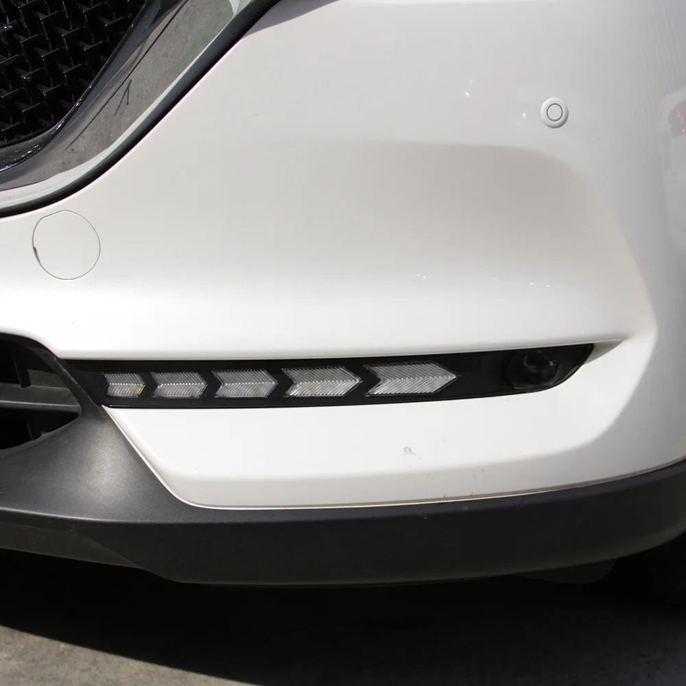 Для Mazda CX-5 2017-2019 обновленный передний бампер светодиодные динамические дневные