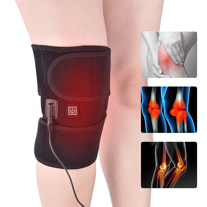 

Electric Heating Pads for Arthritis Knee Pain Relief Infrared Heated Therapy Recovery Elbow Knee Pad Brace Health Care USB Cable